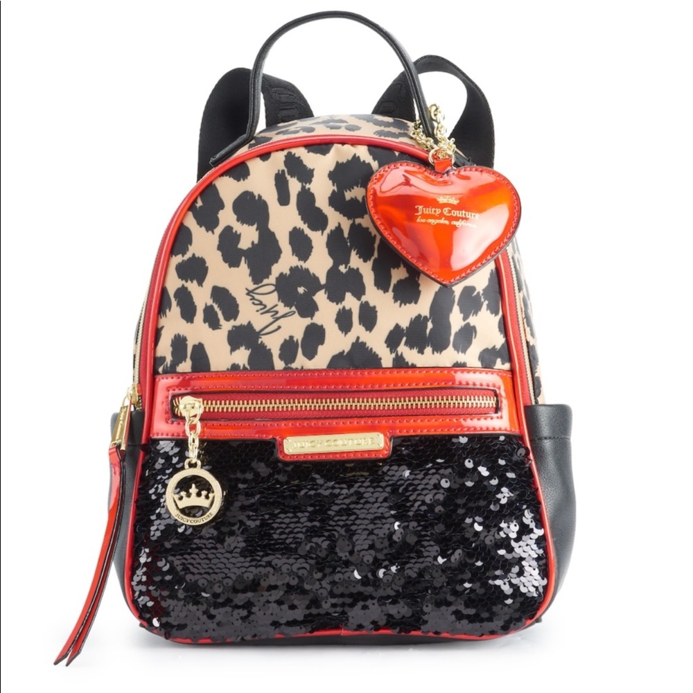 SUPER SALE Juicy Couture Leopard/Hearts Backpack